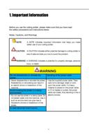 1 Important Information Before you use the cutting (Page 4 / 9) V-Smart User Manual (2013-2018 Model)